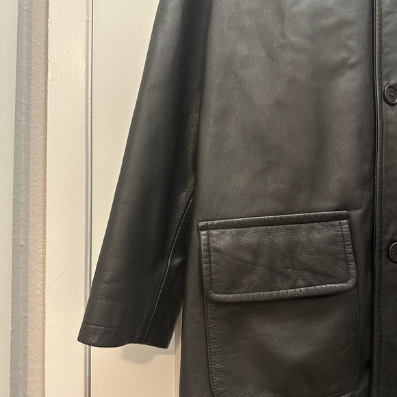 Coach 1941 Men Black Harrison Leather Jacket Size Medium - Picture 3 of 10